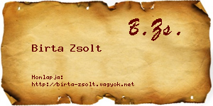 Birta Zsolt névjegykártya